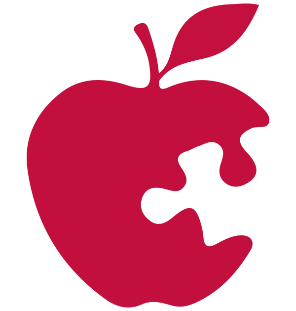 Henderson county public school red apple logo.